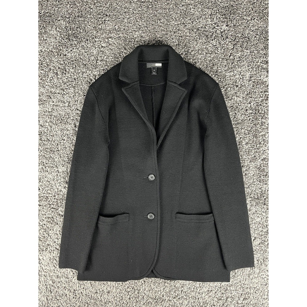 J Crew Cecile Relaxed Cardigan Button Sweater Blazer BF013 Women's XXS Black